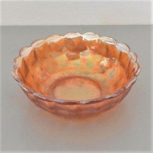 Vintage Carnival Glass Scalloped Bowl